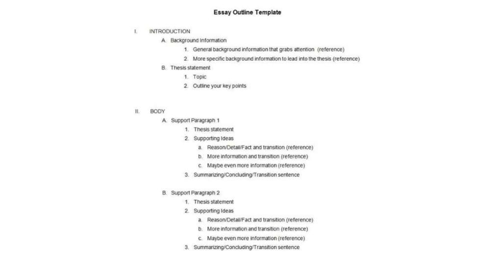 Essay Outline Example