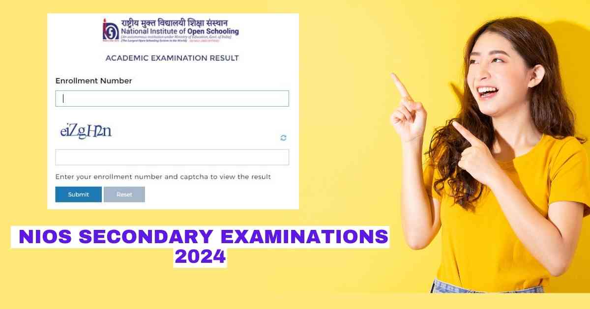 Check Results NIOS Secondary Examinations 2024 June 