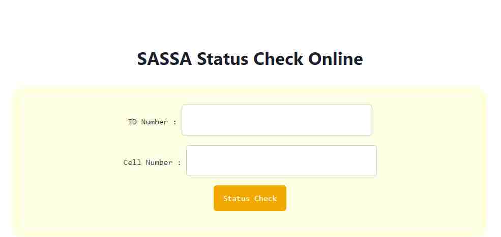 SRD SASSA Status Check